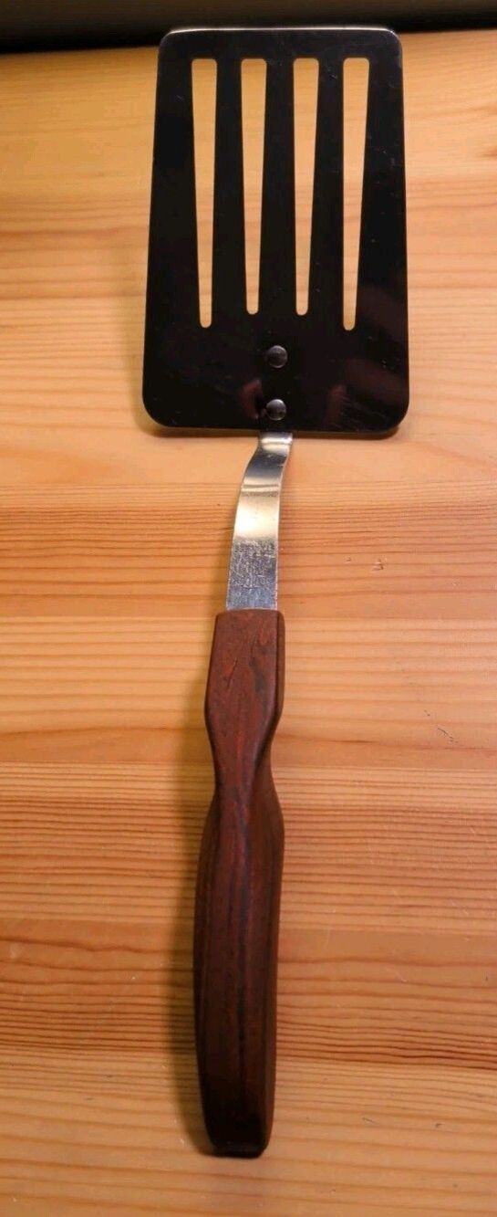 Cutco Slotted Spatula Flipper Turner Brown Ergonomic Handle 12" No. 16 Vintage